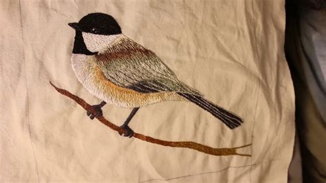 Hand Embroidery: Chickadee Bird - YouTube