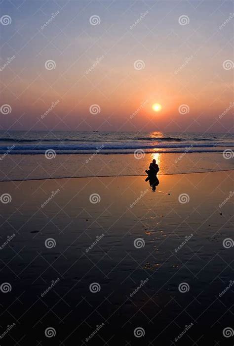 Meditation on the Ocean Beach Stock Image - Image of dreaming, relaxation: 5055907