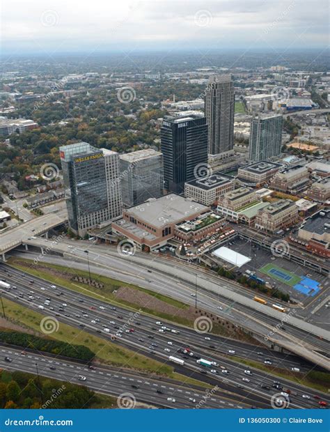 Aerial View of Downtown Atlanta Editorial Image - Image of aerial, cityscape: 136050300