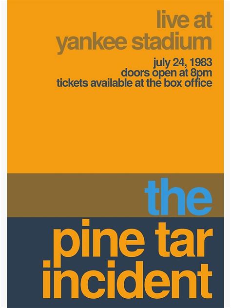 "The Pine Tar Incident Concert Poster" Framed Art Print by ...