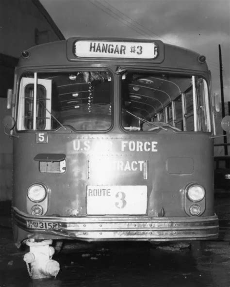 ORIGINAL VINTAGE PHOTO: Military Bus USAF Hangar #3 Osan Air Base Korea ...