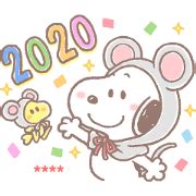 Snoopy CNY Custom Stickers (2020) LINE WhatsApp Sticker GIF PNG