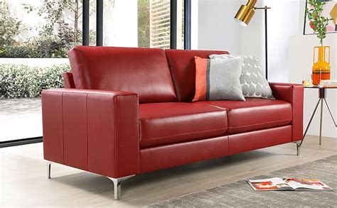 Baltimore Red 3 Seater Sofa | Furniture And Choice