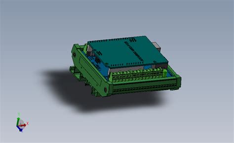 Arduino UNO DIN 导轨安装适配器_SOLIDWORKS 2019_模型图纸下载 – 懒石网