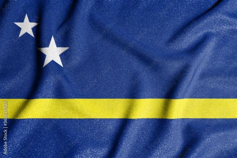 National flag of the Curacao. The main symbol of an independent country ...