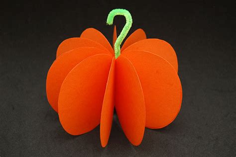 3D Paper Pumpkin | Kids' Crafts | Fun Craft Ideas | FirstPalette.com