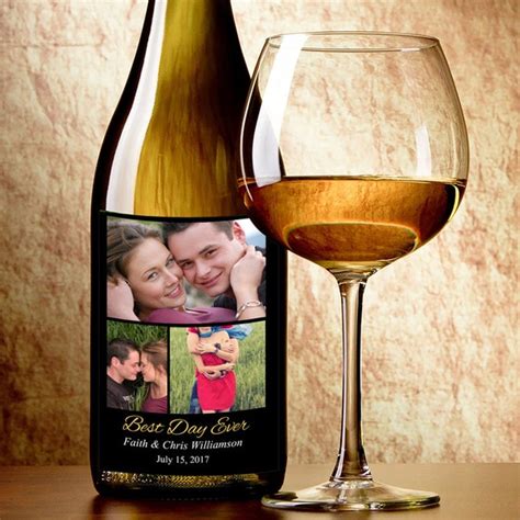 Collage Photo Wine Label - Personalized Wine Label with 3 Photos ...