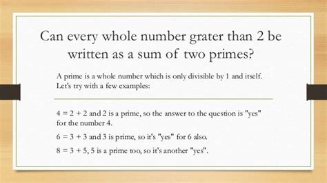 Goldbach’s conjecture