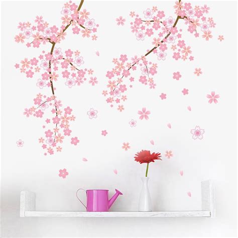 Pink Cherry Blossom Romantic Garden Tree Wall Decal – American Wall Decals