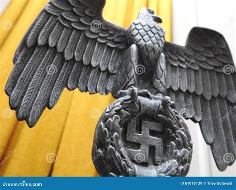 Silver Nazi or Third Reich Symbol Stock Image - Image of silver, statue ...