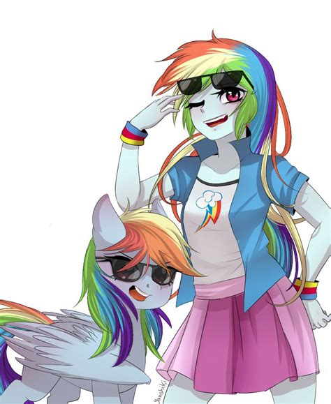 mlpfim-fanart | Rainbow dash, Equestria girls, Pony