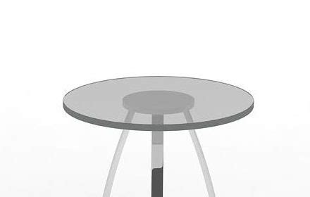 Glass Coffee Table Round Top Furniture 3D Model - .Max - 123Free3DModels