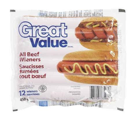 Great Value All Beef Wieners | Walmart.ca