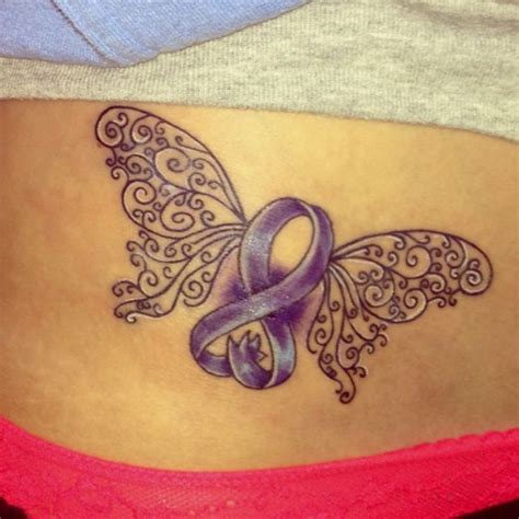 Alzheimers Ribbon Tattoos