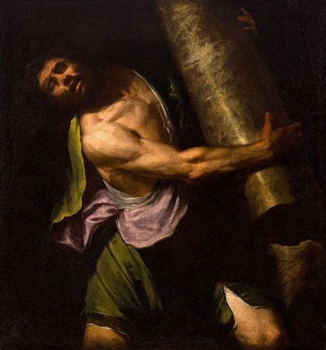 Samson in the Temple Painting by Luciano Borzone - Pixels