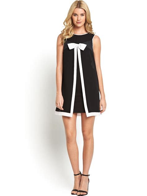 Ted baker Josa Bow Detail Swing Dress in Black | Lyst