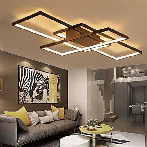 LED Plafoniera Dimmerabile con telecomando Moderno Anello Rettangolo Design Lampada da soffitto ...