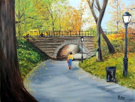 Central Park Original Oil Painting on 12x16 Wrapped Canvas | Etsy ...