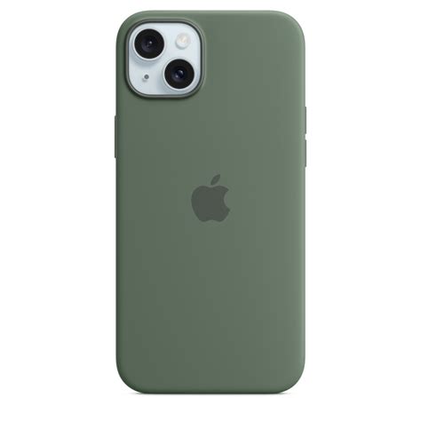 iPhone 15 Plus Silicone Case with MagSafe - Cypress - Apple