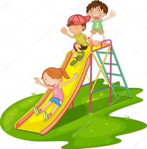 Kids at a park ⬇ Vector Image by © interactimages | Vector Stock 10277792