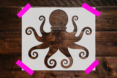 Octopus Stencil Reusable Octopus Stencil Art Stencil DIY - Etsy