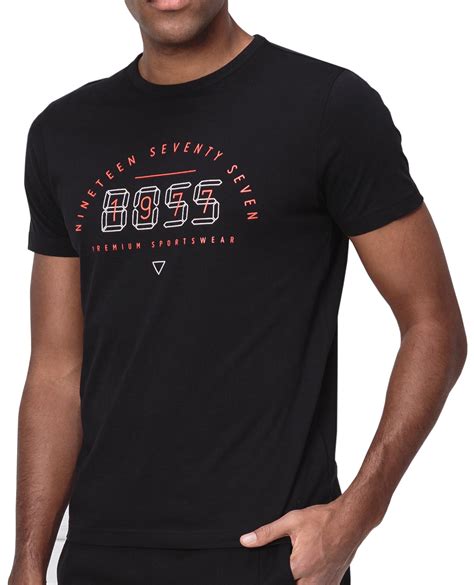 Hugo Boss Men's Cotton Graphic Digital Logo Regular Fit T-Shirt Tee 50399932 | eBay