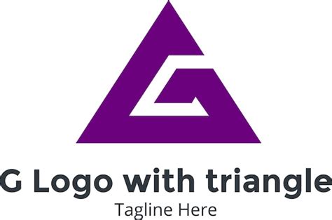 Premium Vector | G amp a purple triangle logo