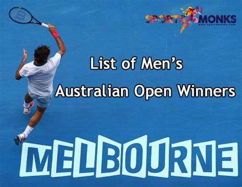 Men's Australian Open Winners | List of Australian Open Men's Singles Champions