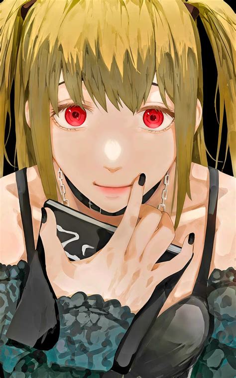 HD wallpaper: Misa Misa (Death Note), blonde, red eyes, women, anime, painted nails | Wallpaper ...