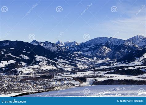 Bavarian alps in winter stock image. Image of bavarian - 12413733