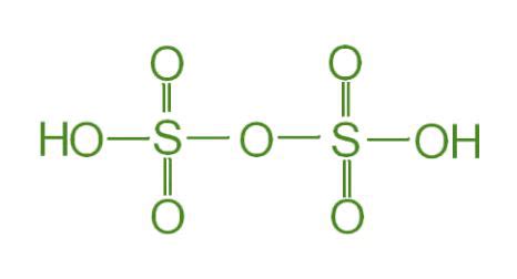 Fórmula de ácido pirosulfúrico: estructura, propiedades, usos ...