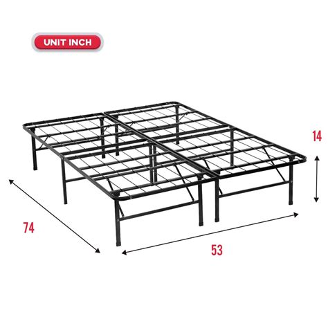 Full Size Bed Frames Noise-Free Metal Platform Bed Frame Folding Bed Frame Black – HRI Day India