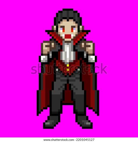 This Pixel Art Piece Depicting Vampire Stock Illustration 2201045127 | Shutterstock