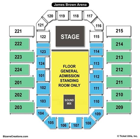 James Brown Arena Seating Chart | Seating Charts & Tickets