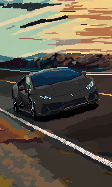 480x800 Lamborghini Huracan Pixel Art Galaxy Note,HTC Desire,Nokia ...