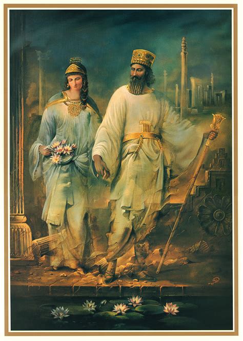 Persian Empire King and Queen Painting by Mike Saadat - Pixels