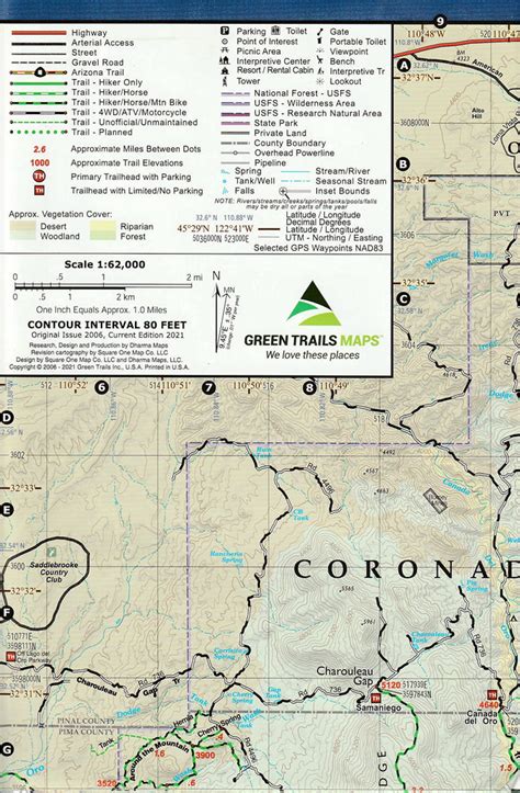 Santa Catalina Mountains Map | Wide World Maps & MORE!