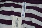 Aeropostale Womens XS Purple White Striped Loose Fit 3/4 Sleeve Shirt V-Neck NEW | eBay