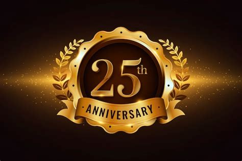 Free Vector | Gradient 25h anniversary or birthday card