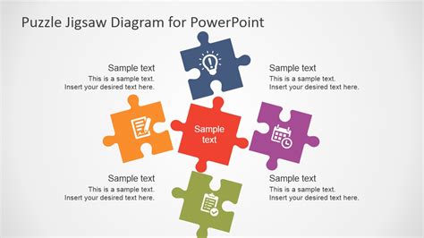 Free Flat Puzzle Jigsaw PowerPoint Diagram - SlideModel