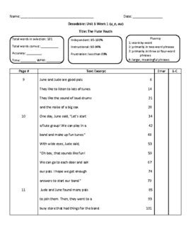 1st Grade Wonders Unit Six Running Records - Decodable Texts | TPT