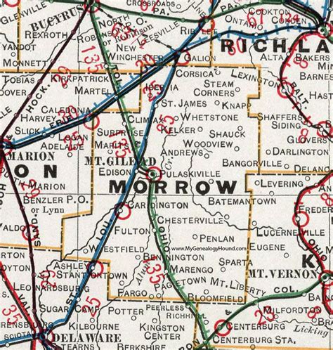 Morrow County Ohio Map - Osiris New Dawn Map