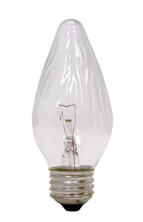 GE Crystal Clear Decorative LIGHT BULB 40w E26 Flame Shape F Type Flame ...