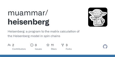 GitHub - muammar/heisenberg: Heisenberg: a program to the matrix calculation of the Heisenberg ...