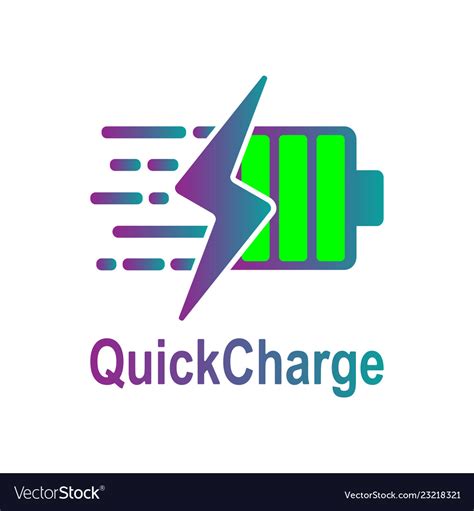 Battery charging icon quick and fast Royalty Free Vector