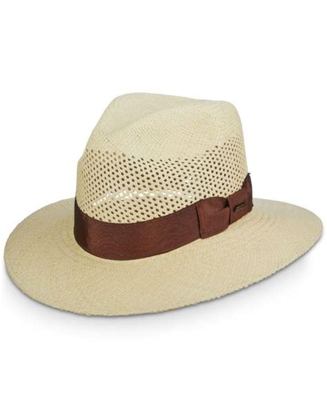 Dorfman Pacific Vented Panama Safari Hat in Natural for Men - Lyst