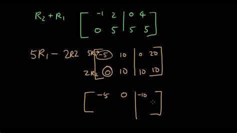 Matrices lesson 13 - Use Gaussian Elimination to solve matrix equations - YouTube