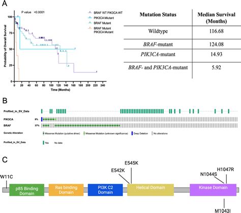 PIK3CA mutations decrease survival in thyroid cancer patients. A ...