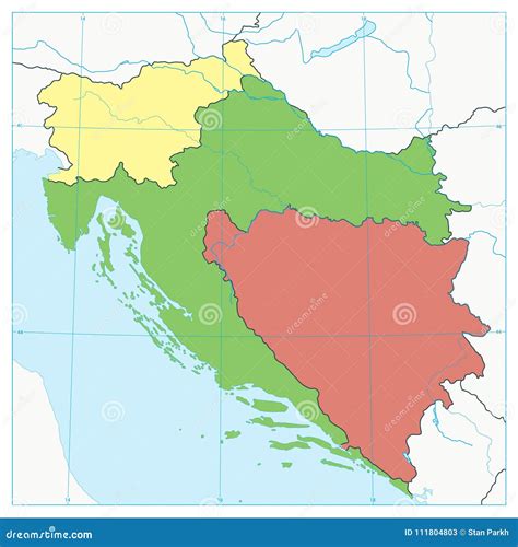 Map of the Western Balkans. No Text Stock Vector - Illustration of ...