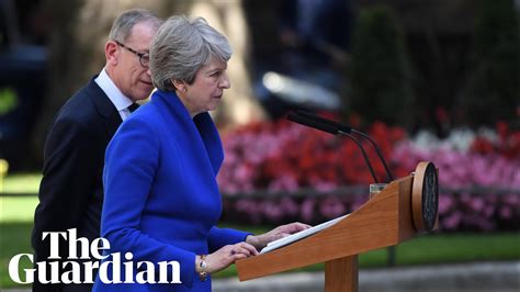 Theresa May gives final speech as prime minister - YouTube